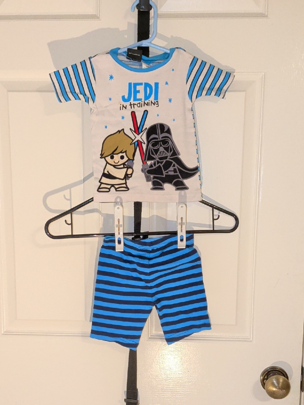 Star Wars White and Blue Jedi Toddler Shirt